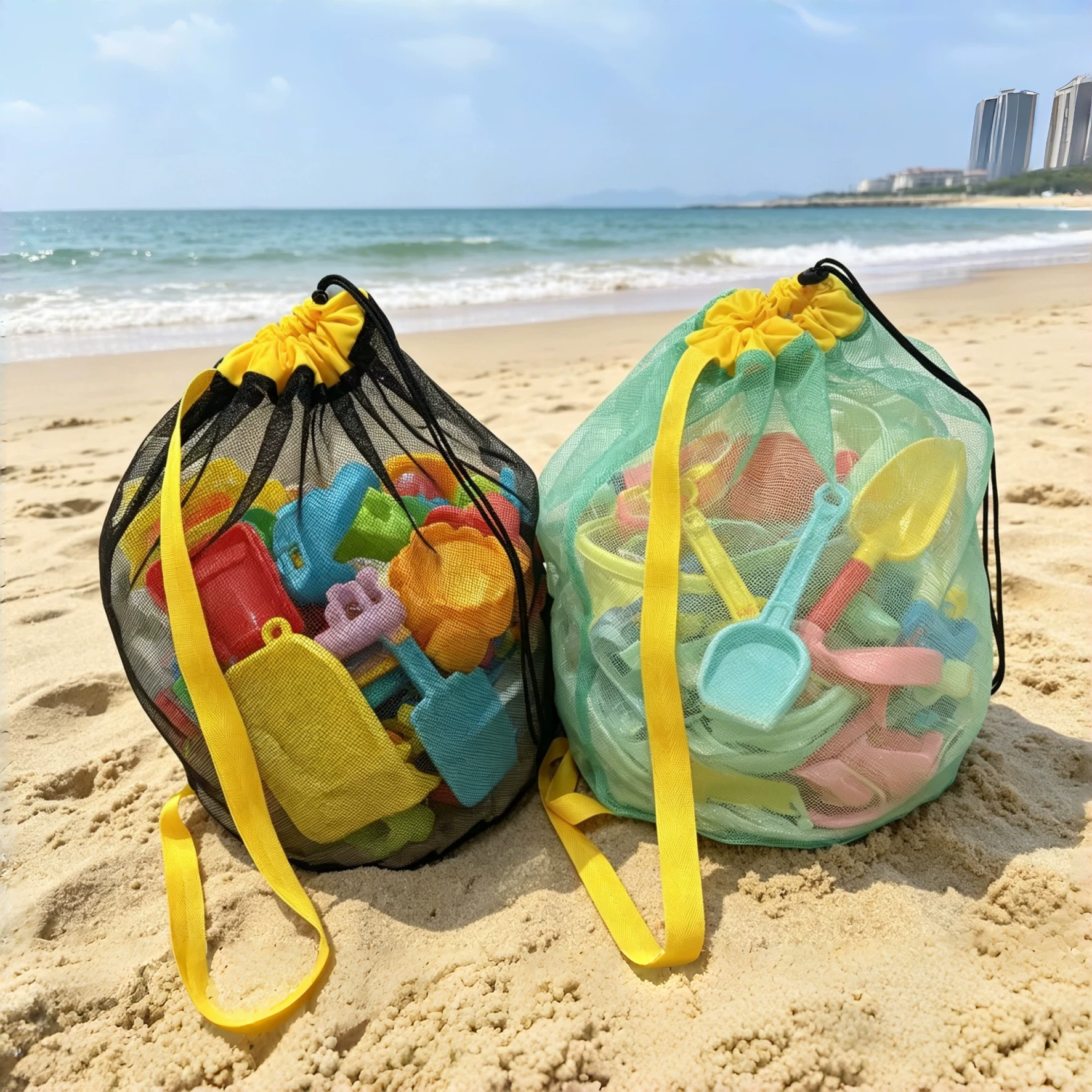 Large Mesh Drawstring Beach Ba - Dry Bag Roll Top reseña y precio