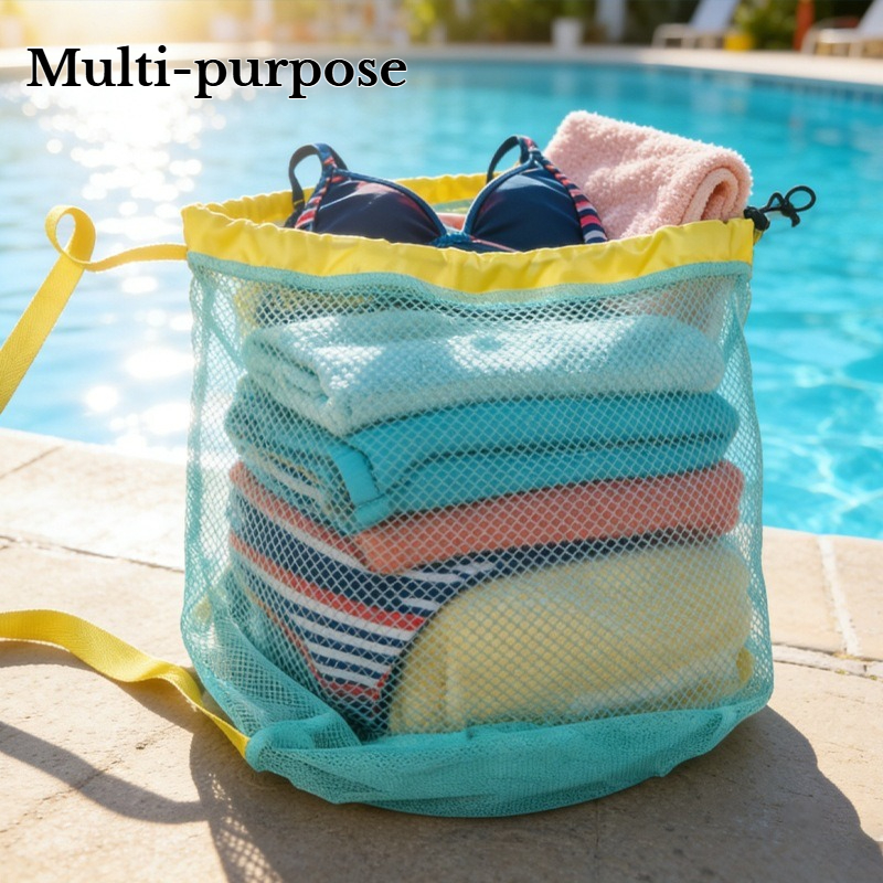 Large Mesh Drawstring Beach Ba - Dry Bag Roll Top reseña y precio